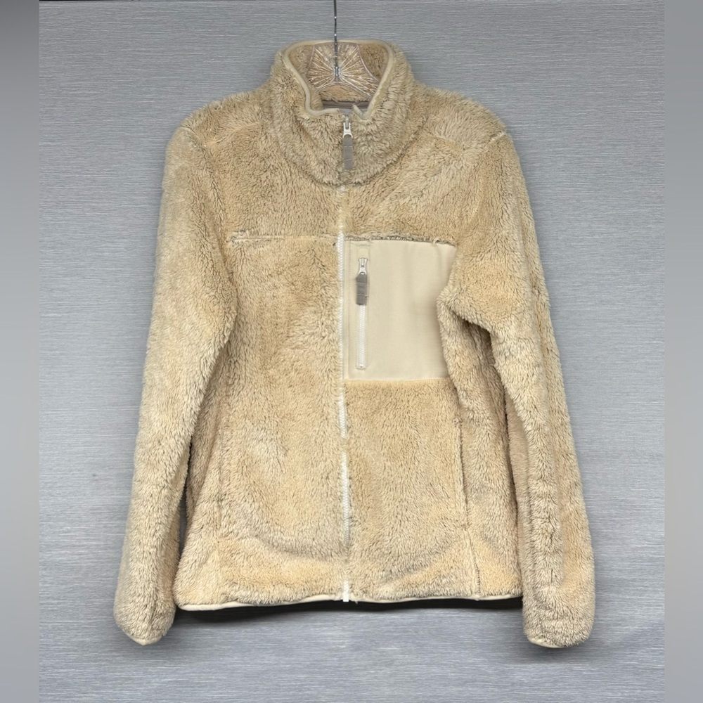 Women's Columbia Thermo Fleece Zip Up Jacket - Size Medium - Cream